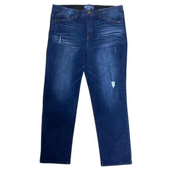 Democracy Ab solution Jeans Mid Rise Skinny Ankle Skimmer Stretch Size 14 - Picture 1 of 7